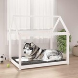 Hondenmand Grenenhout Wit 111x80x100 cm - 54% Korting