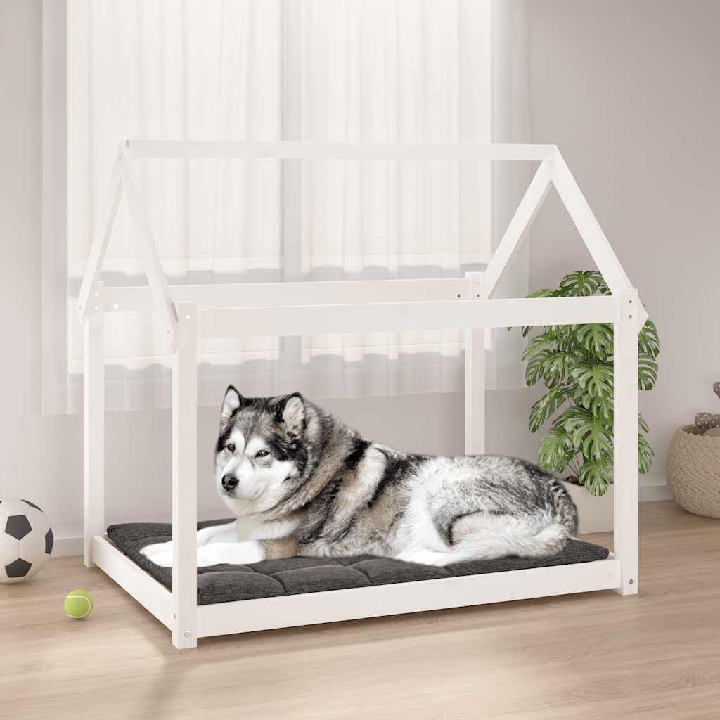 Hondenmand Grenenhout Wit 111x80x100 cm - 54% Korting