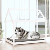 Hondenmand Grenenhout Wit 111x80x100 cm - 54% Korting
