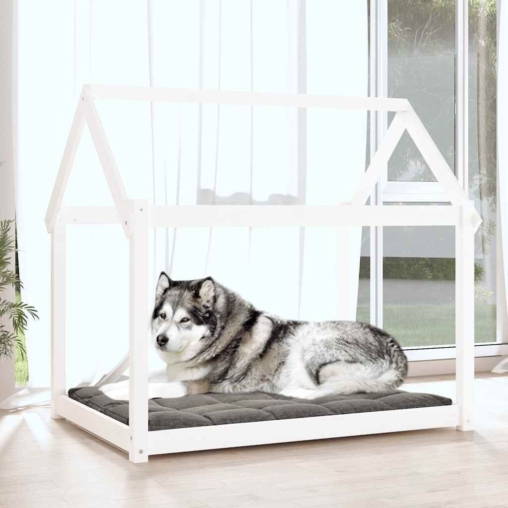 Hondenmand Grenenhout Wit 111x80x100 cm - 54% Korting