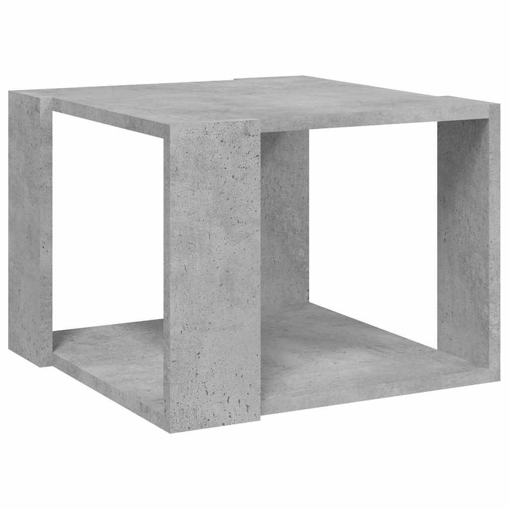 vidaXL Salontafel 40x40x30 cm, Bewerkt Hout, Betongrijs - 50% Korting