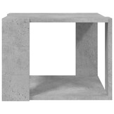 vidaXL Salontafel 40x40x30 cm, Bewerkt Hout, Betongrijs - 50% Korting