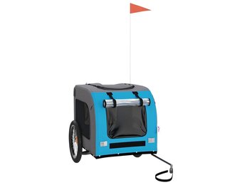 Hondenfietskar Blauw/Grijs Oxfordstof & Ijzer - 34% Korting