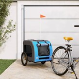 Hondenfietskar Blauw/Grijs Oxfordstof & Ijzer - 34% Korting