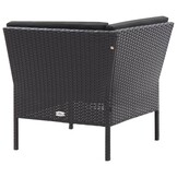 VidaXL Loungeset 3-delig Poly Rattan Zwart - 43% Korting