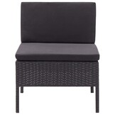 VidaXL Loungeset 3-delig Poly Rattan Zwart - 43% Korting