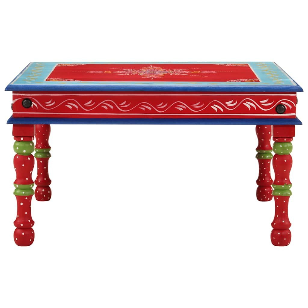 Handbeschilderde Salontafel Mangohout Rood - 53% Korting