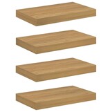 vidaXL Wandplank 4 st Bruin 40 x 23,5 x 3,8 cm Bewerkt hout