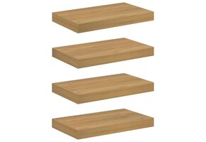 vidaXL Wandplank 4 Stuks Bruin 40x23.5cm Bewerkt Hout - 34% Korting