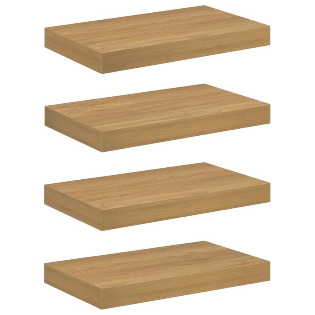 vidaXL Wandplank 4 st Bruin 40 x 23,5 x 3,8 cm Bewerkt hout