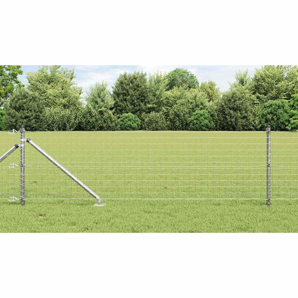 vidaXL Hekpalen 13 pcs Zilver Ø32mm 60 cm Gegalvaniseerd staal