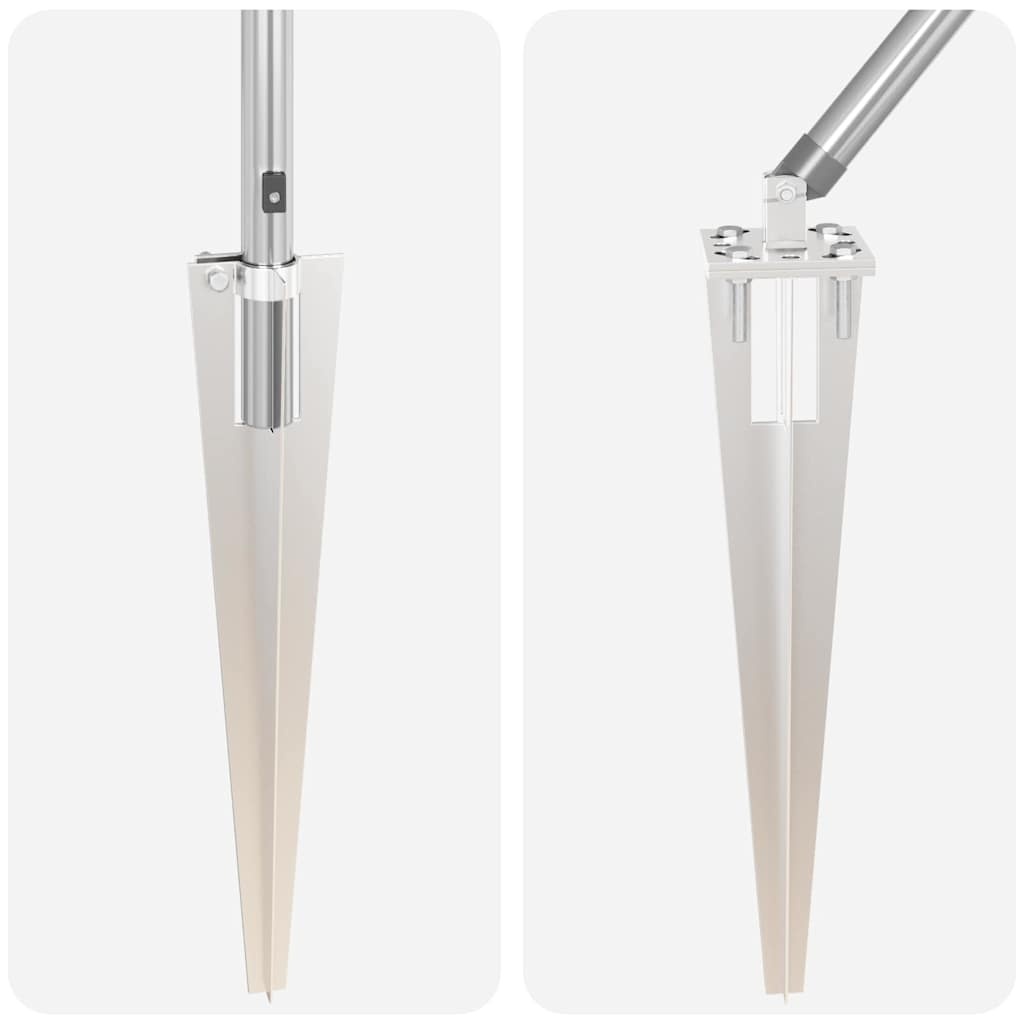 vidaXL Hekpalen 13 pcs Zilver Ø32mm 60 cm Gegalvaniseerd staal