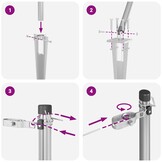 vidaXL Hekpalen 13 pcs Zilver Ø32mm 60 cm Gegalvaniseerd staal