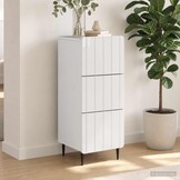 vidaXL Ladenkast Wit 33 x 34,5 x 92 cm Bewerkt hout