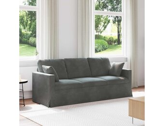 vidaXL Bank Donkergrijs 198 x 78 x 80 cm Fluweel