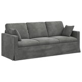 vidaXL Bank Donkergrijs 198 x 78 x 80 cm Fluweel