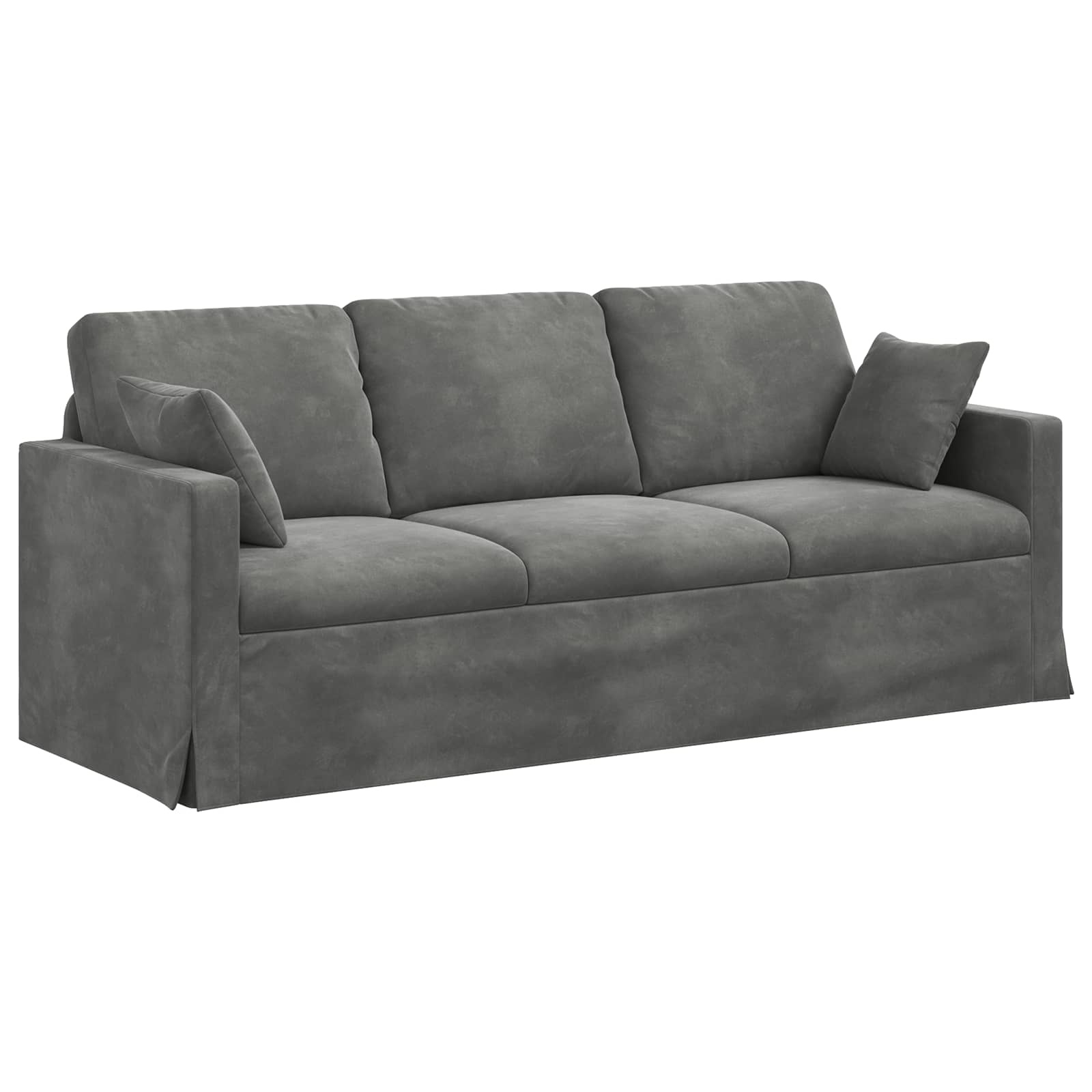 vidaXL Bank Donkergrijs 198 x 78 x 80 cm Fluweel