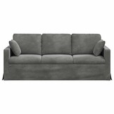 vidaXL Bank Donkergrijs 198 x 78 x 80 cm Fluweel