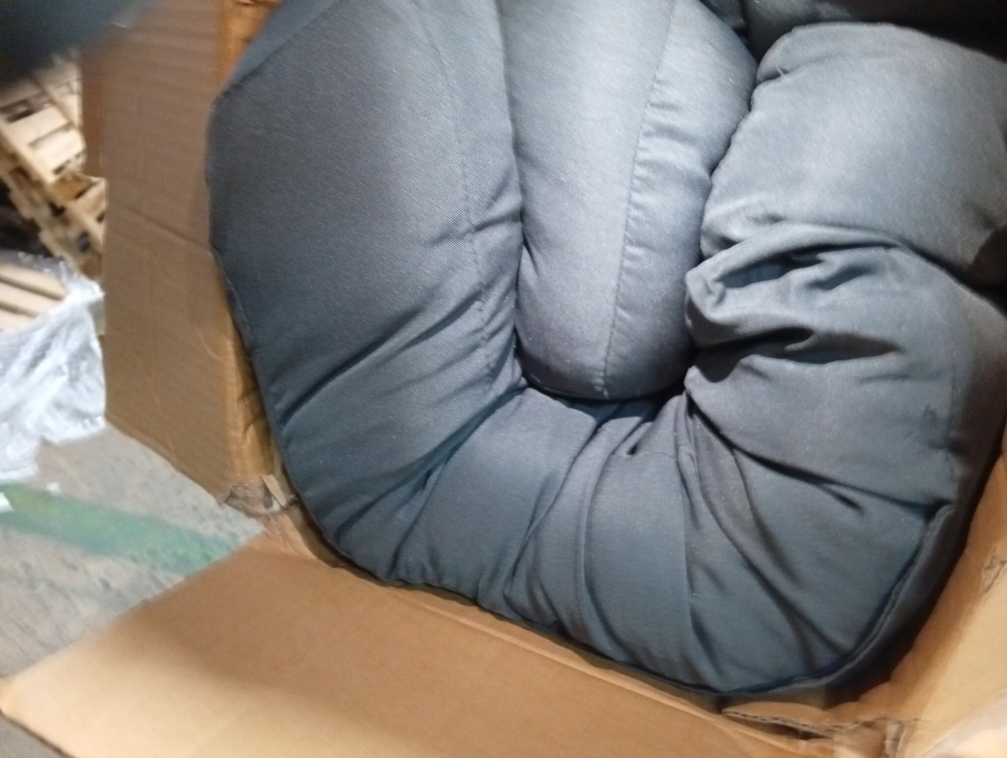 vidaXL Palletkussens 2 st stof antracietkleurig