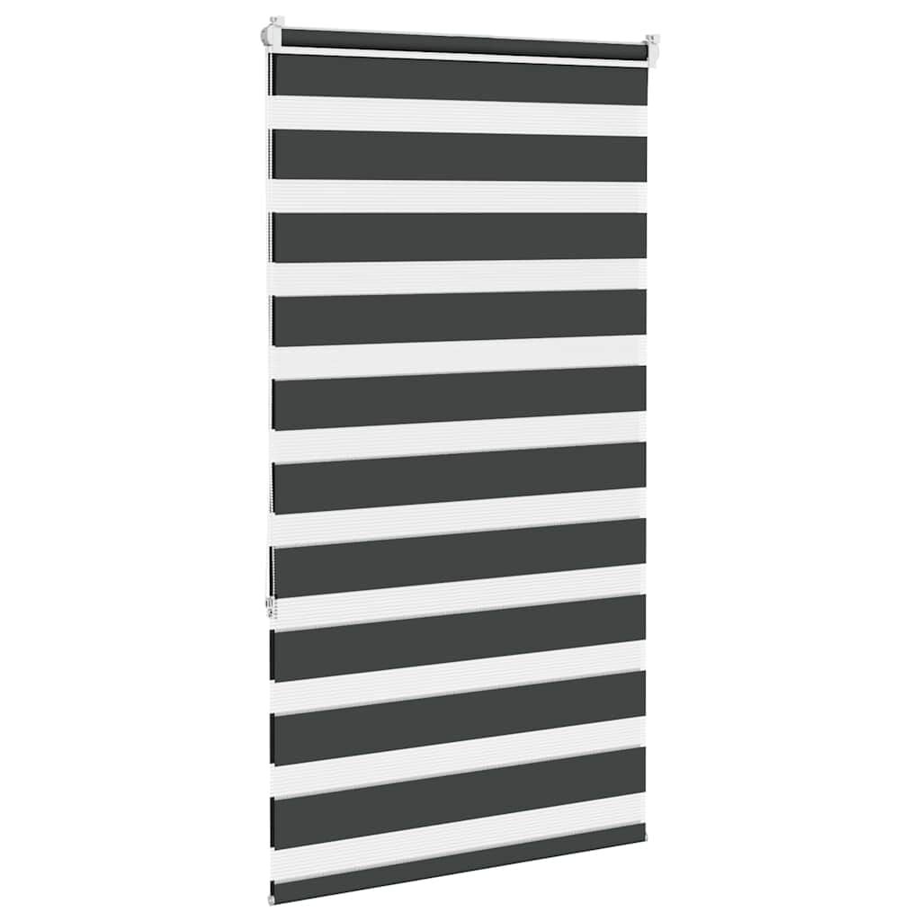 vidaXL Zebra rolgordijn 75x150 cm stofbreedte 70,9 cm zwart