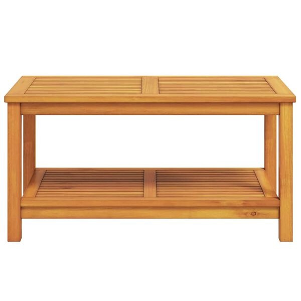 vidaXL Bijzettafel Olie naturel 90 x 50 x 45 cm Massief Acaciahout