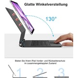 TECURS Keyboard Case for iPad Air 11 Inch (M3/M2, 2025/2024) 5/4, Magic Keyboard for iPad Pro 11 (4/3/2/1 Gen) with Trackpad, Magnetic Free Floating Design, Easy to Carry