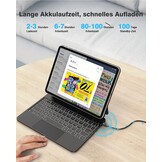 TECURS Keyboard Case for iPad Air 11 Inch (M3/M2, 2025/2024) 5/4, Magic Keyboard for iPad Pro 11 (4/3/2/1 Gen) with Trackpad, Magnetic Free Floating Design, Easy to Carry