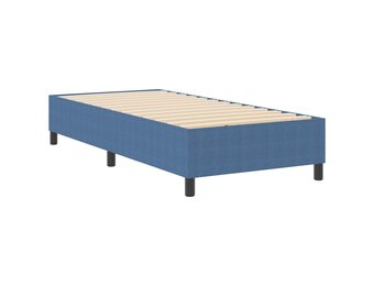 vidaXL Platform bedframe Blauw 100 x 200 cm Katoen Stof