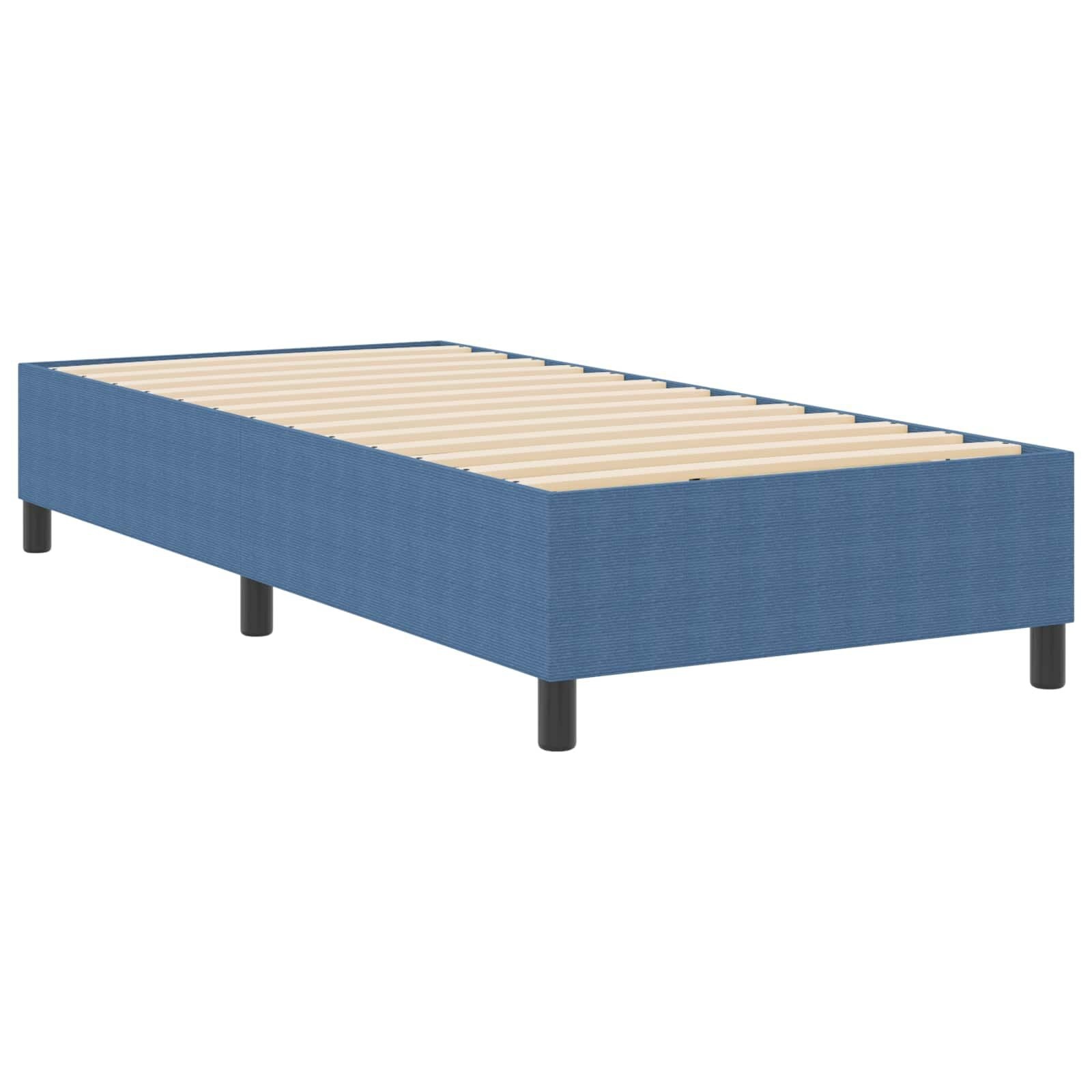 vidaXL Platform bedframe Blauw 100 x 200 cm Katoen Stof