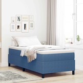vidaXL Platform bedframe Blauw 100 x 200 cm Katoen Stof