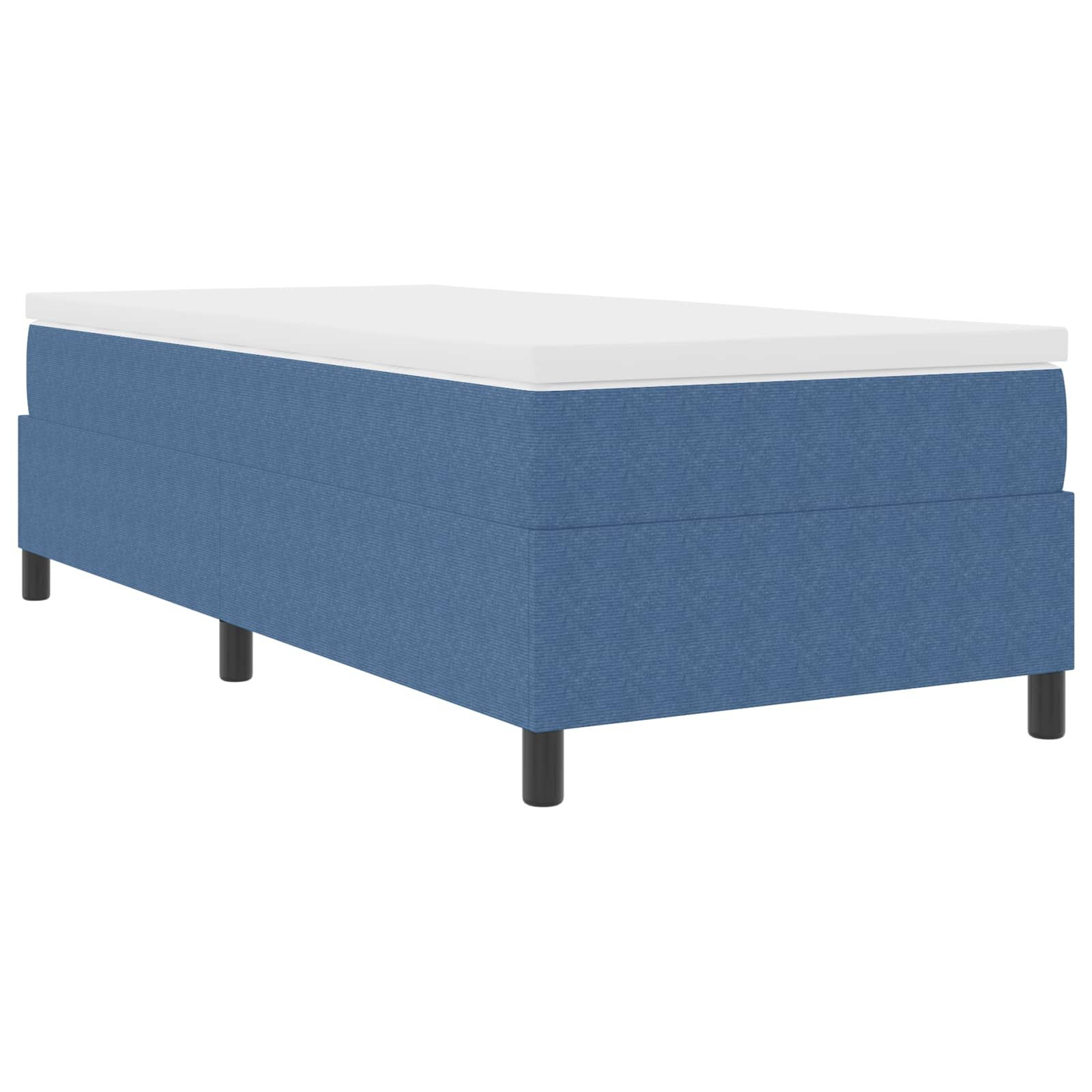 vidaXL Platform bedframe Blauw 100 x 200 cm Katoen Stof
