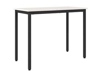 vidaXL Tafel Wit 100 x 50 x 77 cm Engineered hout en staal