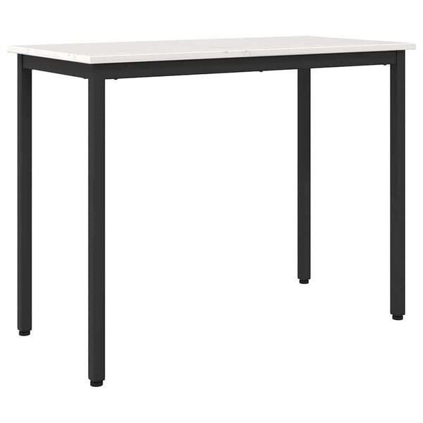 vidaXL Tafel Wit 100 x 50 x 77 cm Engineered hout en staal