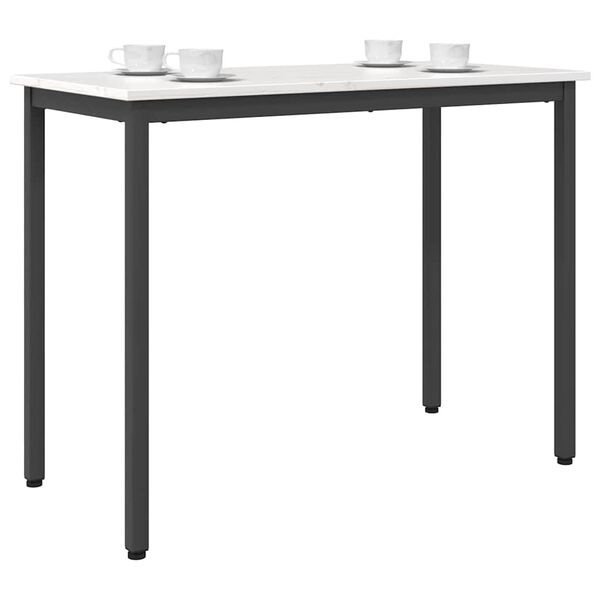 vidaXL Tafel Wit 100 x 50 x 77 cm Engineered hout en staal