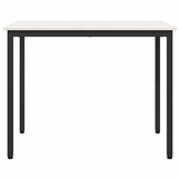 vidaXL Tafel Wit 100 x 50 x 77 cm Engineered hout en staal