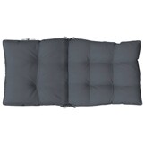 vidaXL Stoelkussens 6 st lage rug oxford stof antracietkleurig