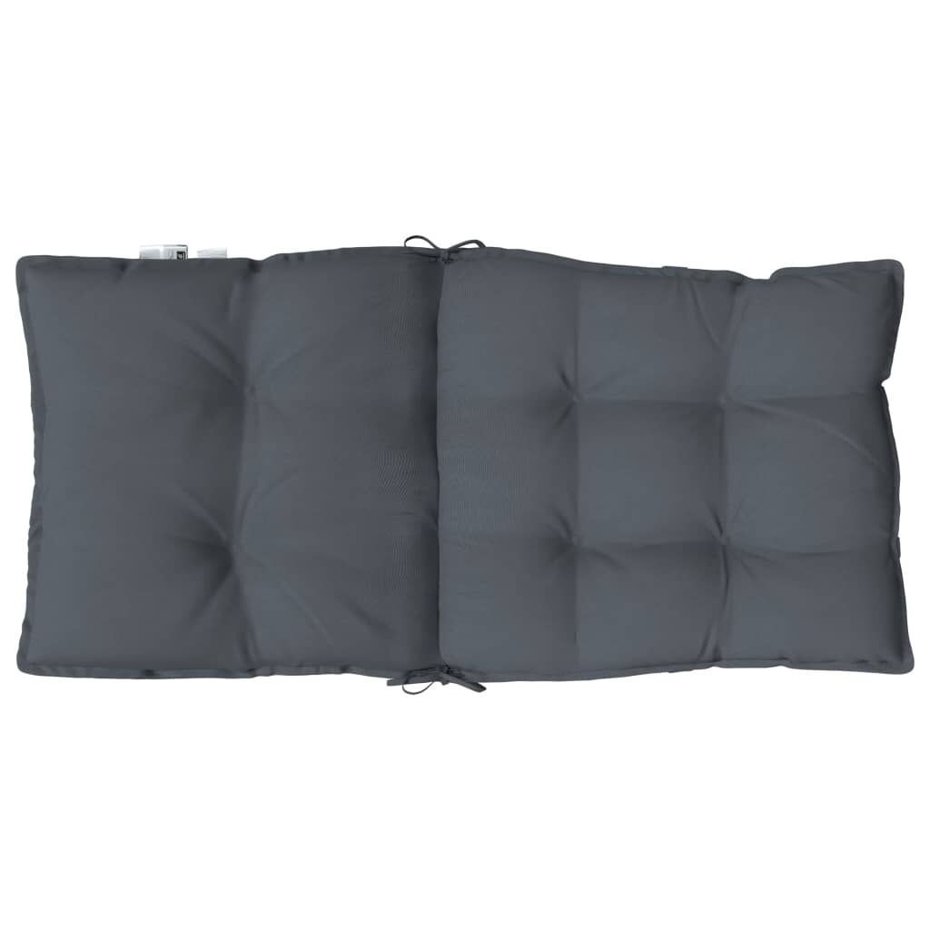 vidaXL Stoelkussens 6 st lage rug oxford stof antracietkleurig