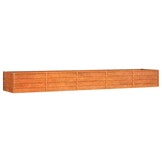 vidaXL Plantenbak verhoogd 400x80x45 cm cortenstaal roestig