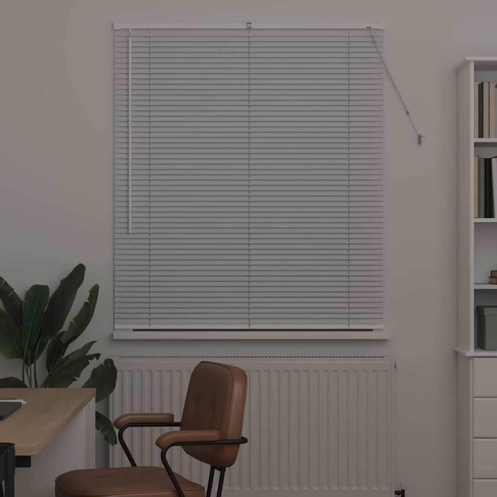 vidaXL Venetiaanse jaloezie Wit 130 x 115 cm 25 mm Aluminium
