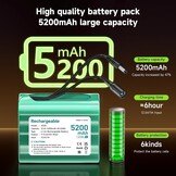 12.6V Lithium-ion batterij 5200 mAh, kleine 12V -batterij met lader- en connectoradapter en verbindingslijn voor soundboks, DAB Radio, Bight Lighting, Headlights, StagePiano, Sonar