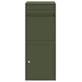 vidaXL Pakket inwerp box met opslag Olijfgroen 41 x 38 x 103 cm Staal