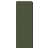 vidaXL Pakket inwerp box met opslag Olijfgroen 41 x 38 x 103 cm Staal