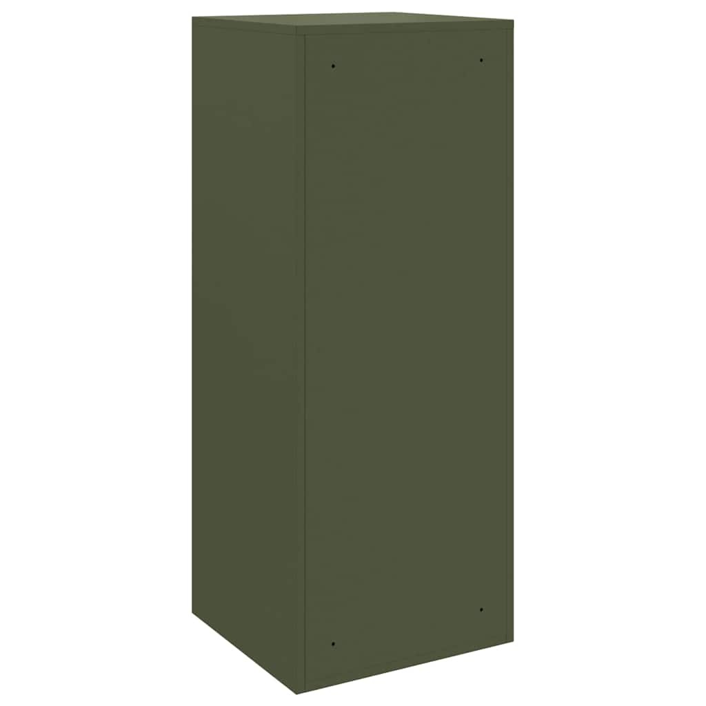 vidaXL Pakket inwerp box met opslag Olijfgroen 41 x 38 x 103 cm Staal