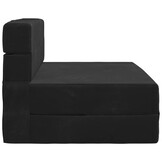 vidaXL Vouwbare Bankbed Zwart 100 x 80 x 60 cm Stof