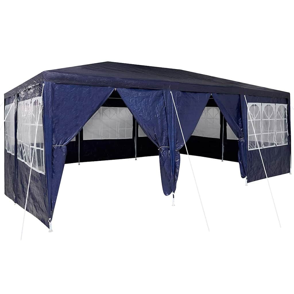 vidaXL Partytent 600 x 400 x 266 cm Blauw Polyetheen