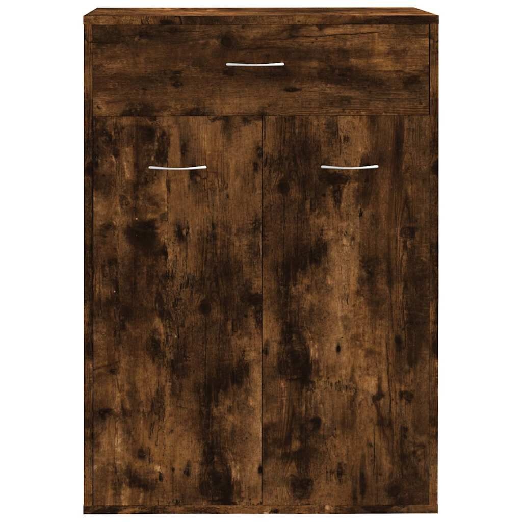 vidaXL Schoenenkast 60x35x84 cm bewerkt hout gerookt eikenkleurig