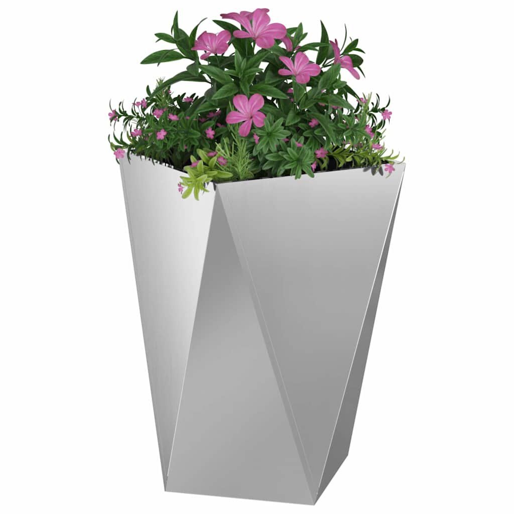 vidaXL Plantenbak Zilver 50 x 50 x 75 cm Gegalvaniseerd staal