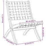 vidaXL Tuinstoelen 2 st inklapbaar massief acaciahout en stof zwart