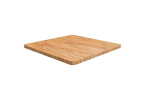 Massief Eiken Tafelblad Lichtbruin 60x60cm - 34% Korting