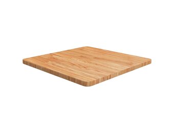 vidaXL Tafelblad vierkant 60x60x2,5cm massief eiken lichtbruin